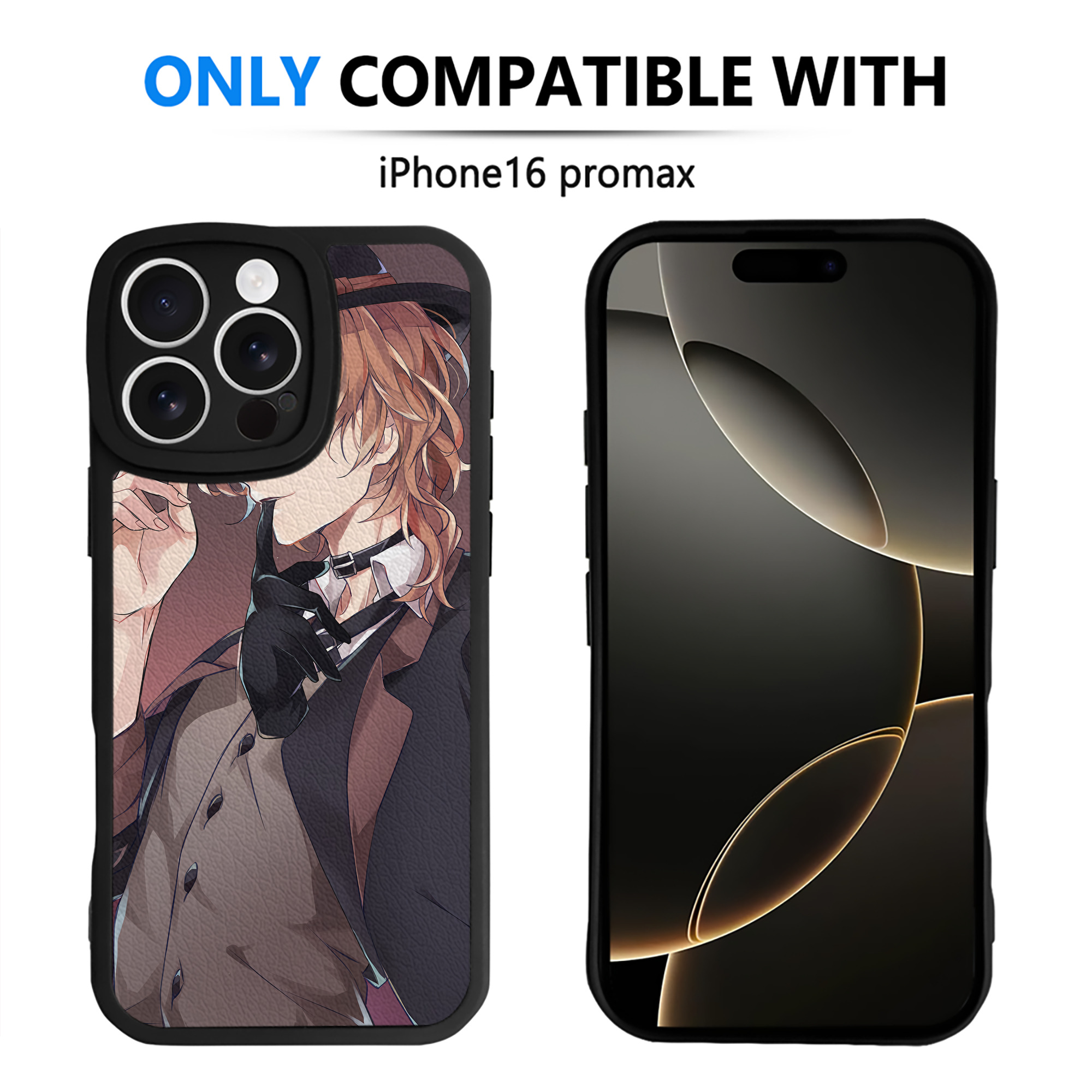 （画像用） 文豪ストレイドッグス Bungo Stray Dogs 【iPhone 16シリーズ対応】シリコンスマホケース（レザー調） 材質：シリコン